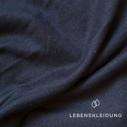 Organic single jersey fabric - navy sample