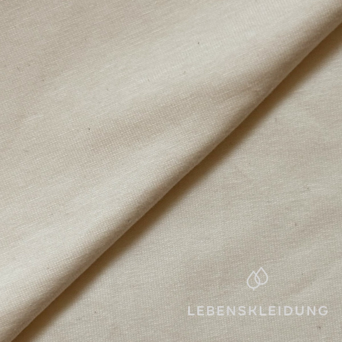Bio Stretch Jersey Stoff - Natur Muster – Detailansicht