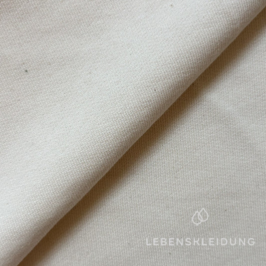 Organic brushed sweatshirt fabric - natural sample