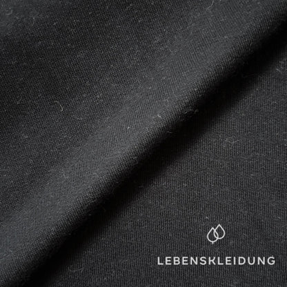 Organic brushed sweatshirt fabric - Black sample