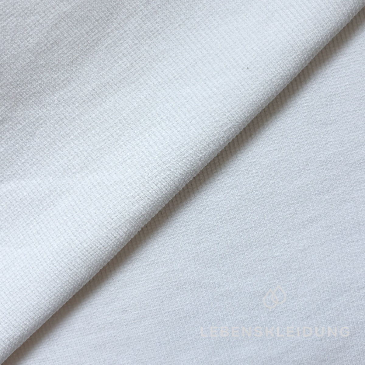 Bio Rippe / Rib im Schlauch 40 cm (80 cm offen) - Weiß ohne optische Aufheller – Detailansicht