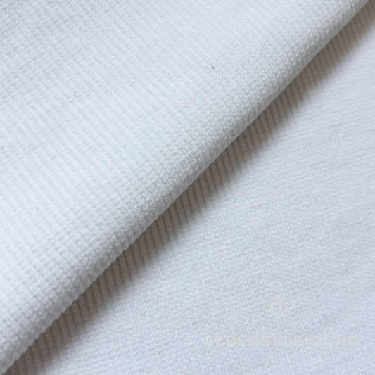 Organic rib/rib tube 40 cm (80 cm open) - White without optical brighteners, sample