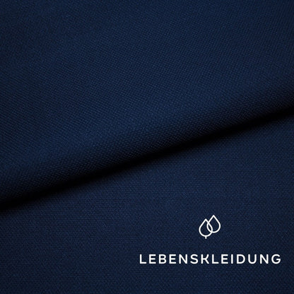 Bio Moleskin Wasserabweisend - Navy Muster