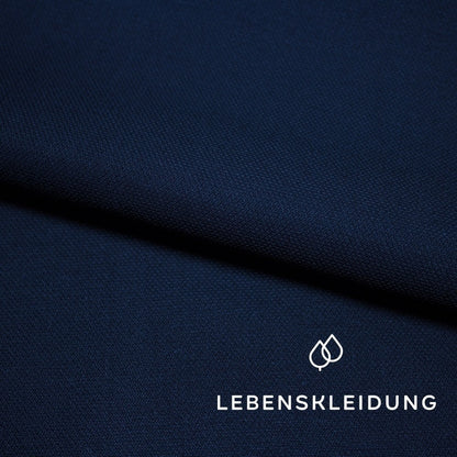 Bio Moleskin Wasserabweisend - Navy – Detailansicht