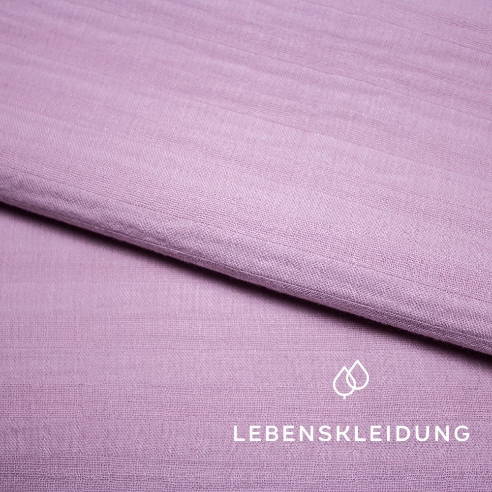 Bio Musselin - Malve Muster – Detailansicht