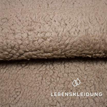 Tissu peluche biologique - échantillon marron – Vue détaillée