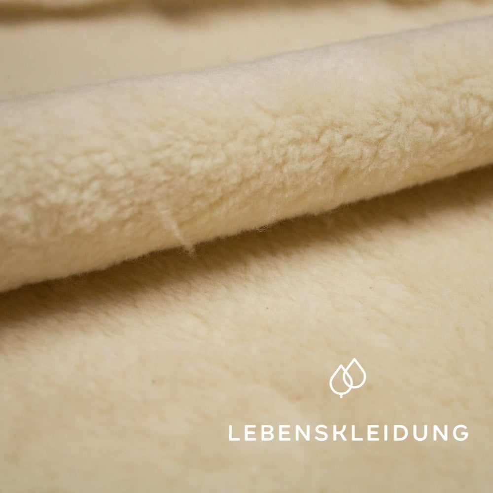 Tissu peluche biologique - échantillon naturel – Vue détaillée
