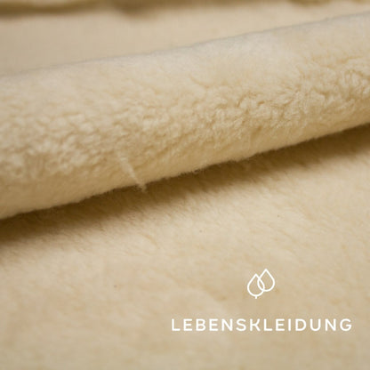 Tissu peluche biologique - échantillon naturel – Vue détaillée