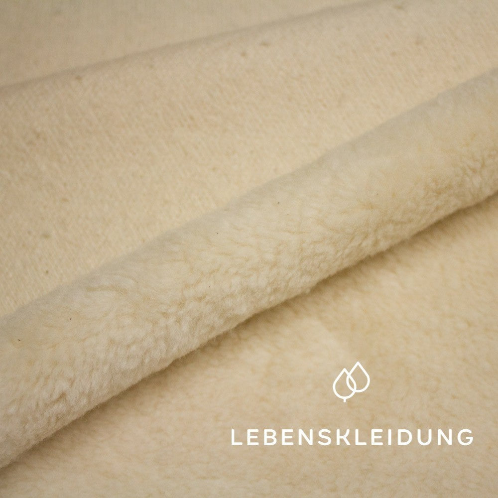 Tissu peluche biologique - naturel – Gros plan