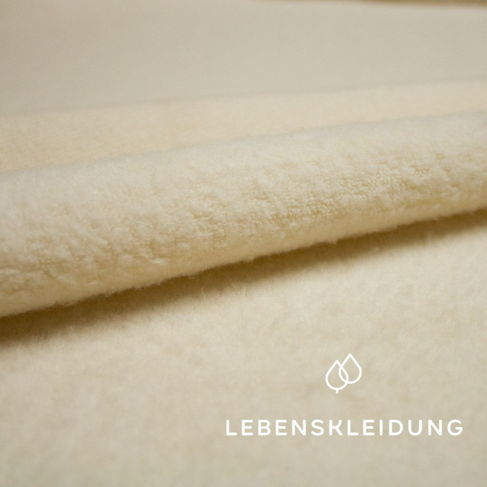 Tissu peluche biologique - échantillon naturel – Vue détaillée