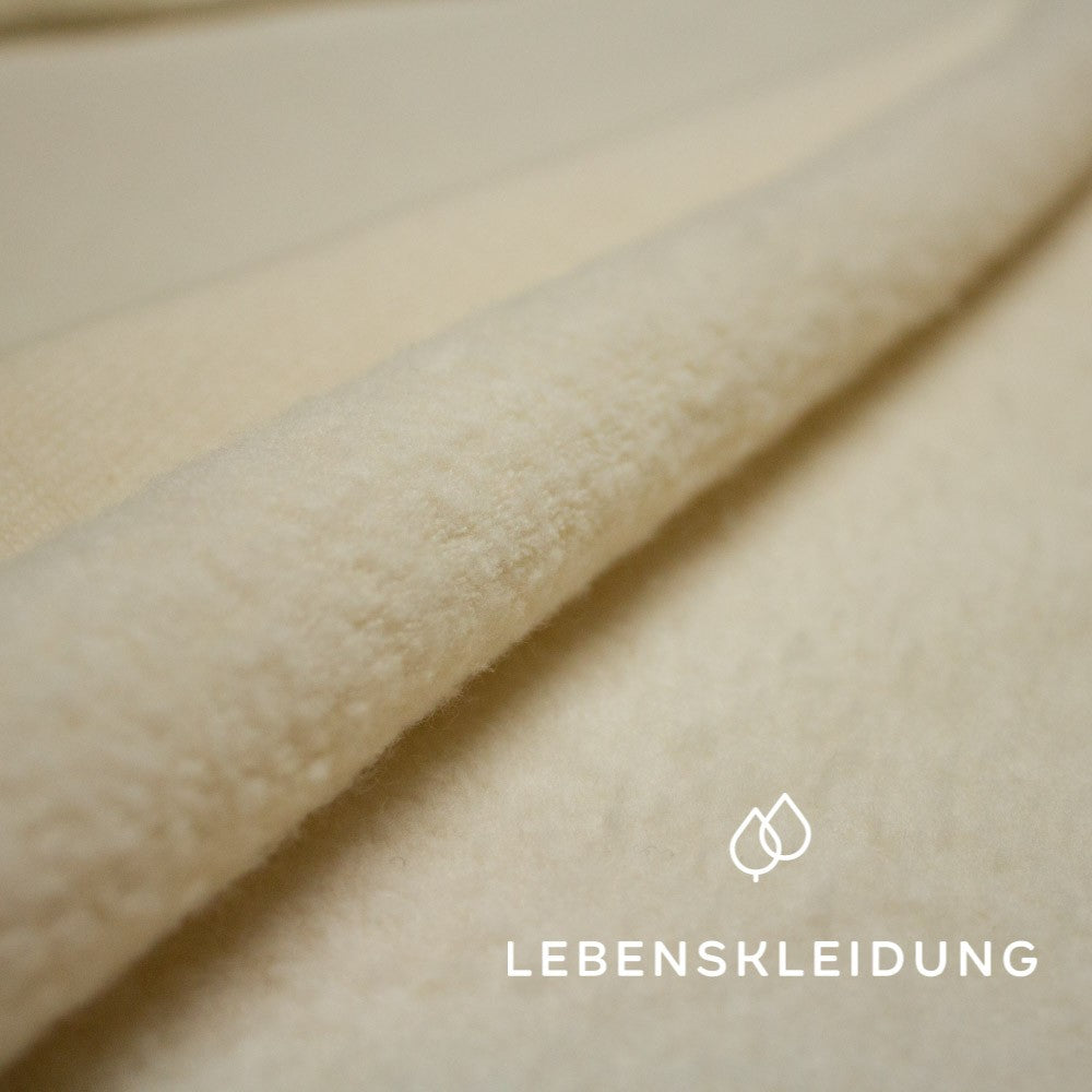 Tissu peluche biologique - échantillon naturel