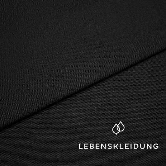 Heavyweight organic canvas fabric - Black