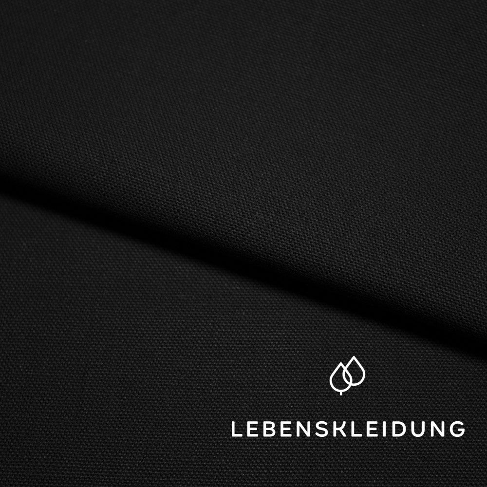 Bio Canvas Stoff schwer - Schwarz – Detailansicht