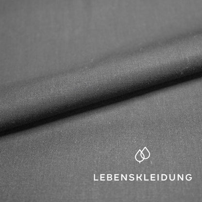 Organic poplin 52/27 - Black sample – Detail view