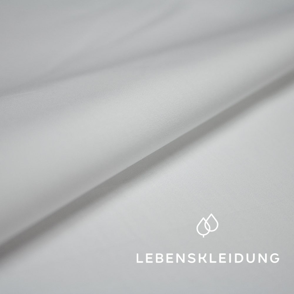 Bio Popeline 58/28 - Weiß Muster