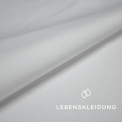 Bio Popeline 58/28 - Weiß Muster