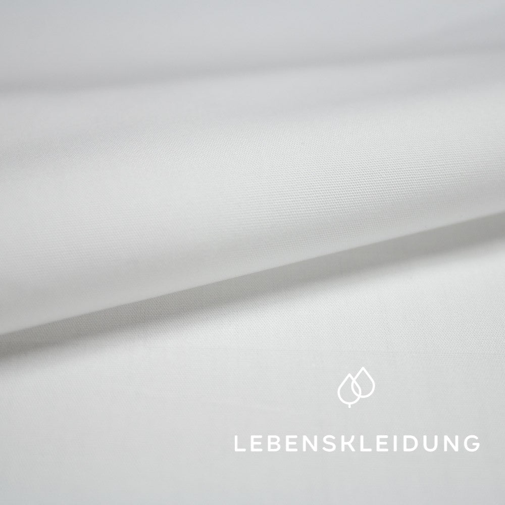 Bio Popeline 58/28 - Weiß – Detailansicht