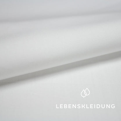 Bio Popeline 58/28 - Weiß Muster – Detailansicht