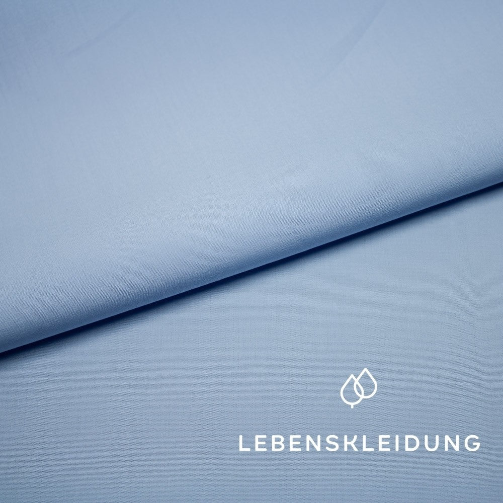 Organic poplin 58/28 - light blue sample