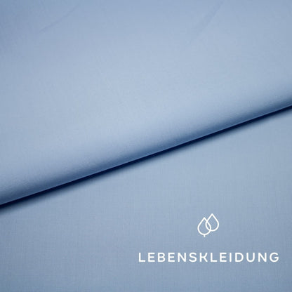 Organic poplin 58/28 - light blue sample