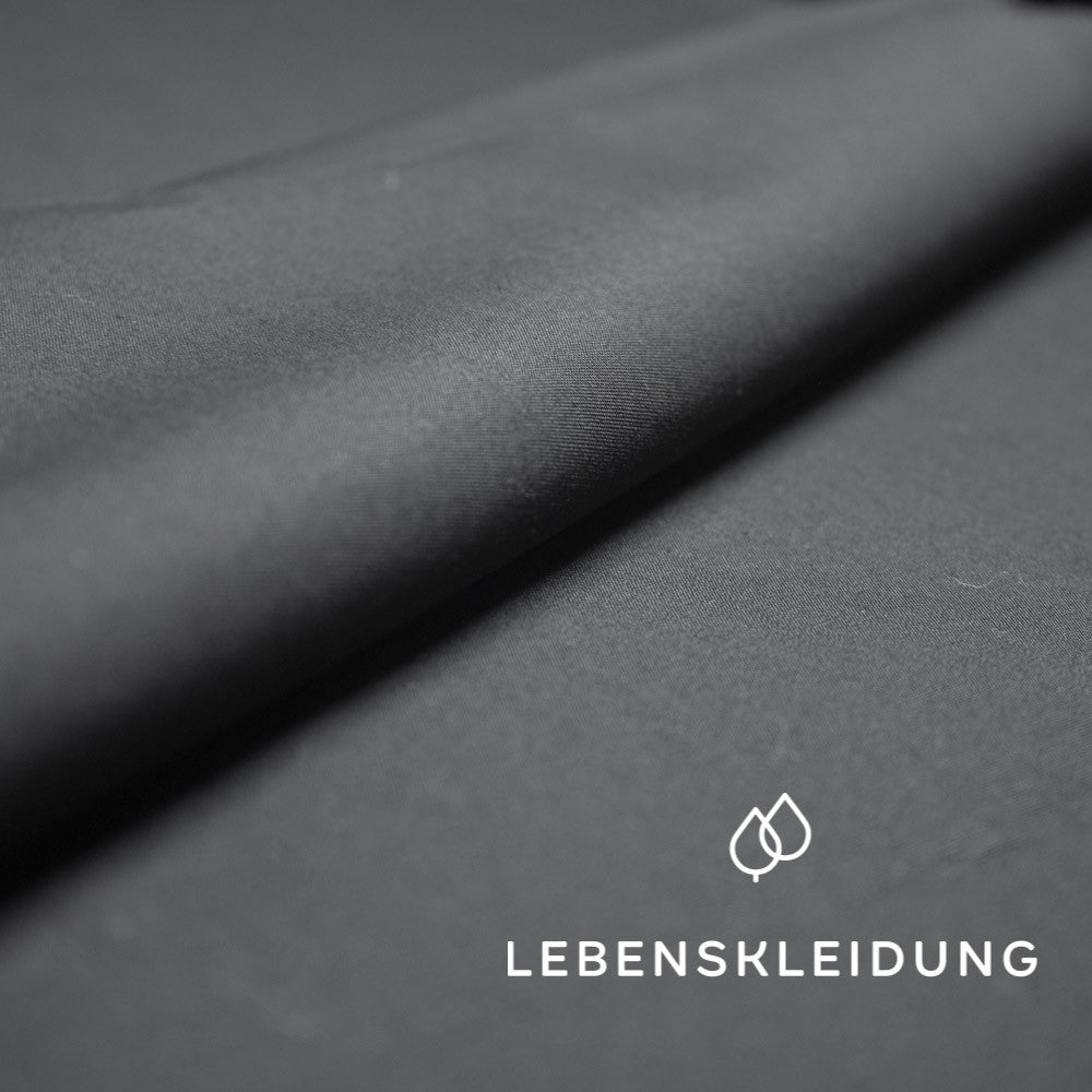 Organic poplin 58/28 - Black – Detail view