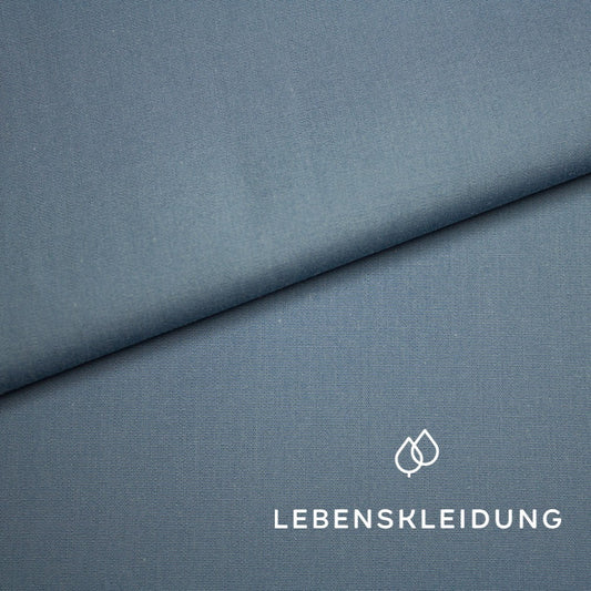 Bio Popeline 58/28 - Fernblau