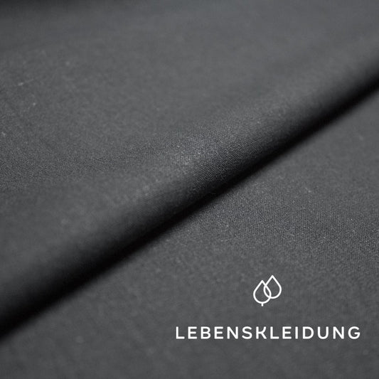 Organic Linen/Renforced Leather - Black sample – Detail view