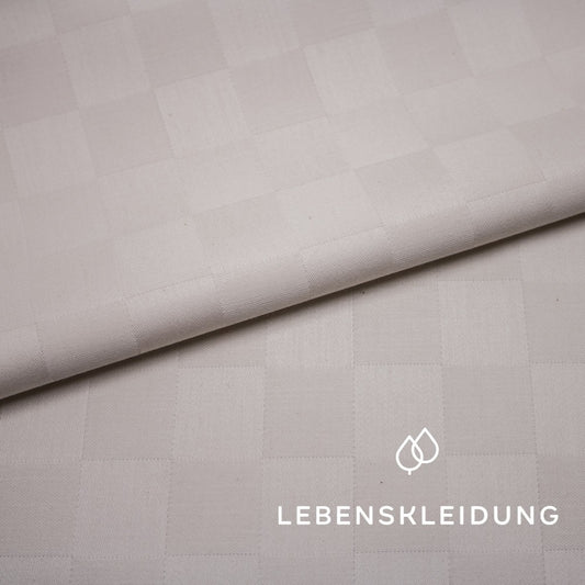 Organic checkered satin - natural sample