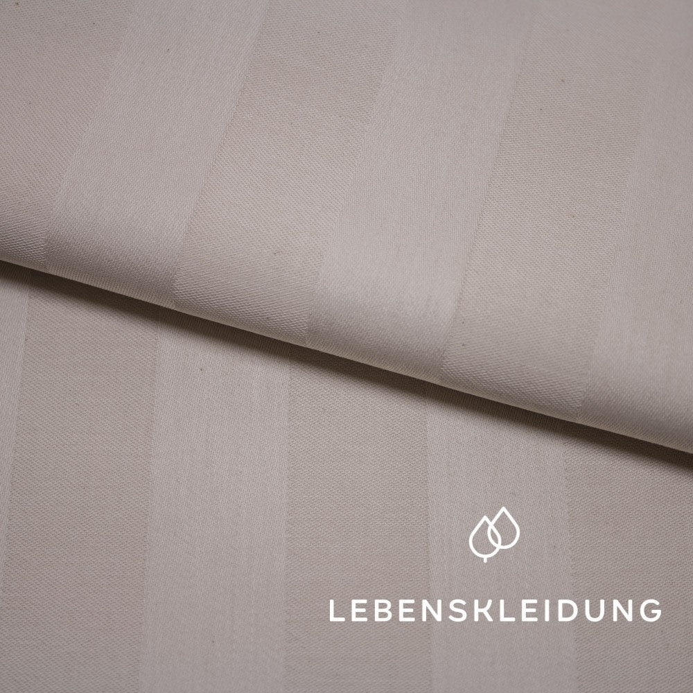 Bio Streifensatin - Natur Muster – Detailansicht