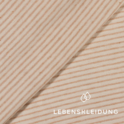Organic Color Grown Cotton Jersey - Striped Color Grown Cotton – Fabric texture