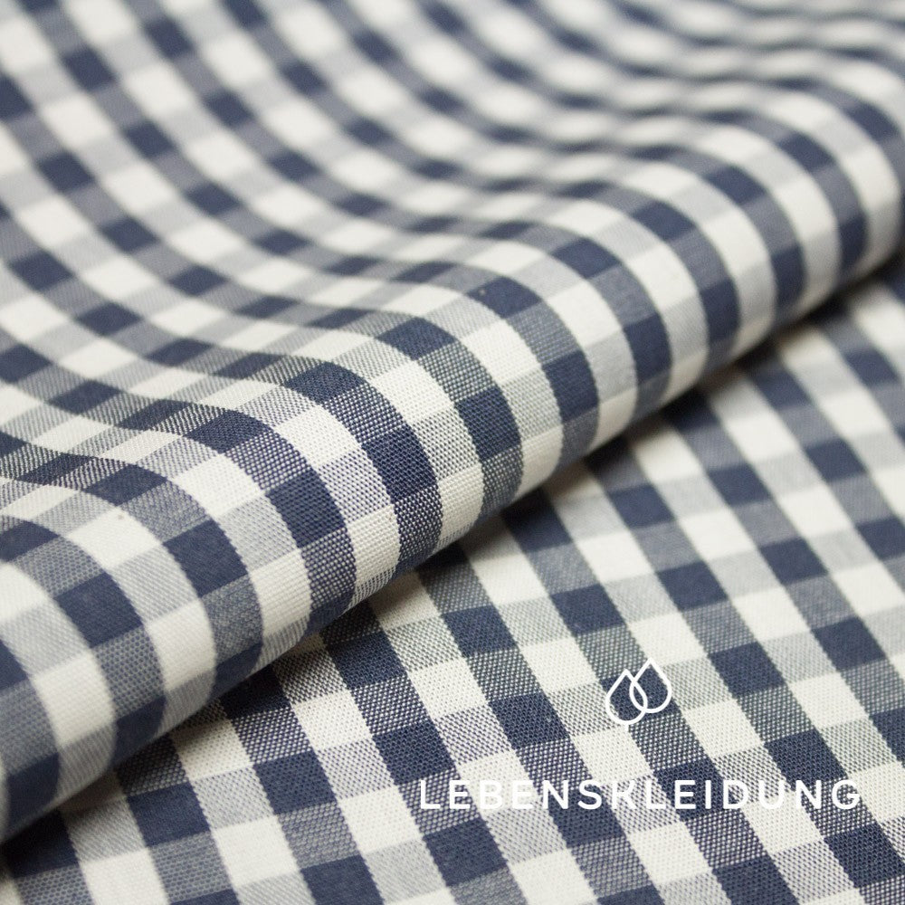 Organic Vichy - Navy sample – Detail view