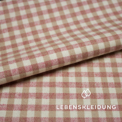 Bio Vichy Biber - Earth Red/Stucco Muster – Detailansicht