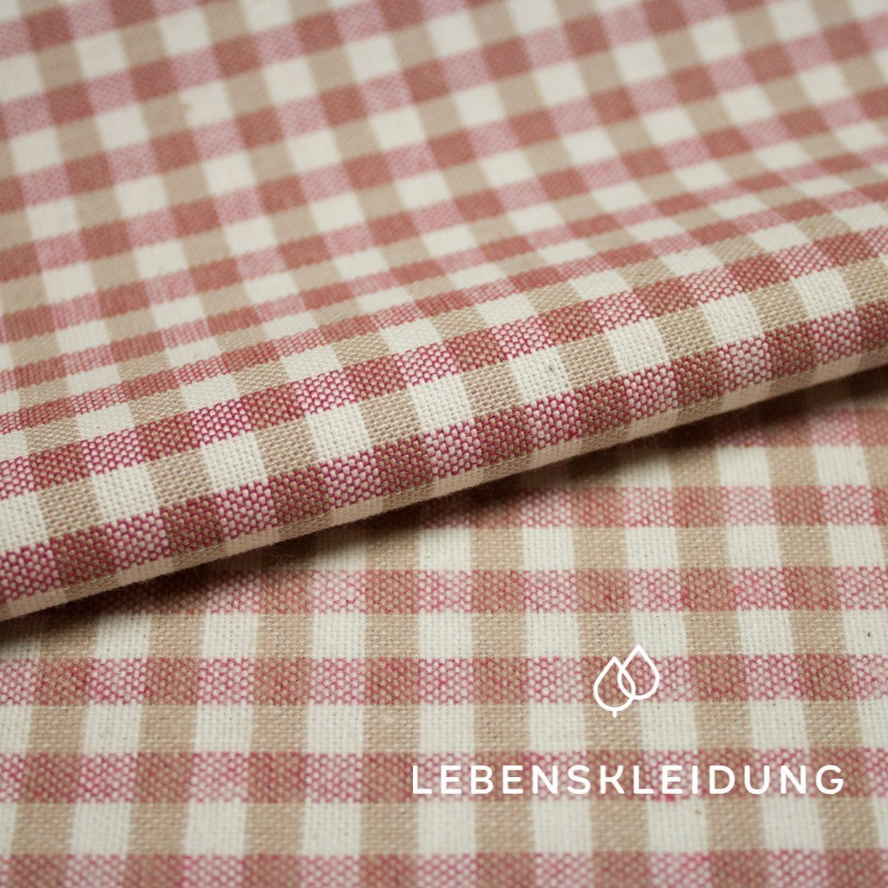 Organic Vichy Biber - Earth Red/Stucco