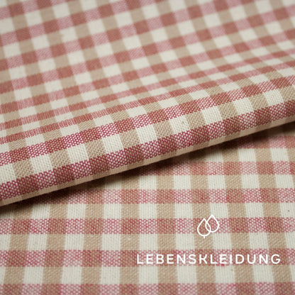 Organic Vichy Biber - Earth Red/Stucco