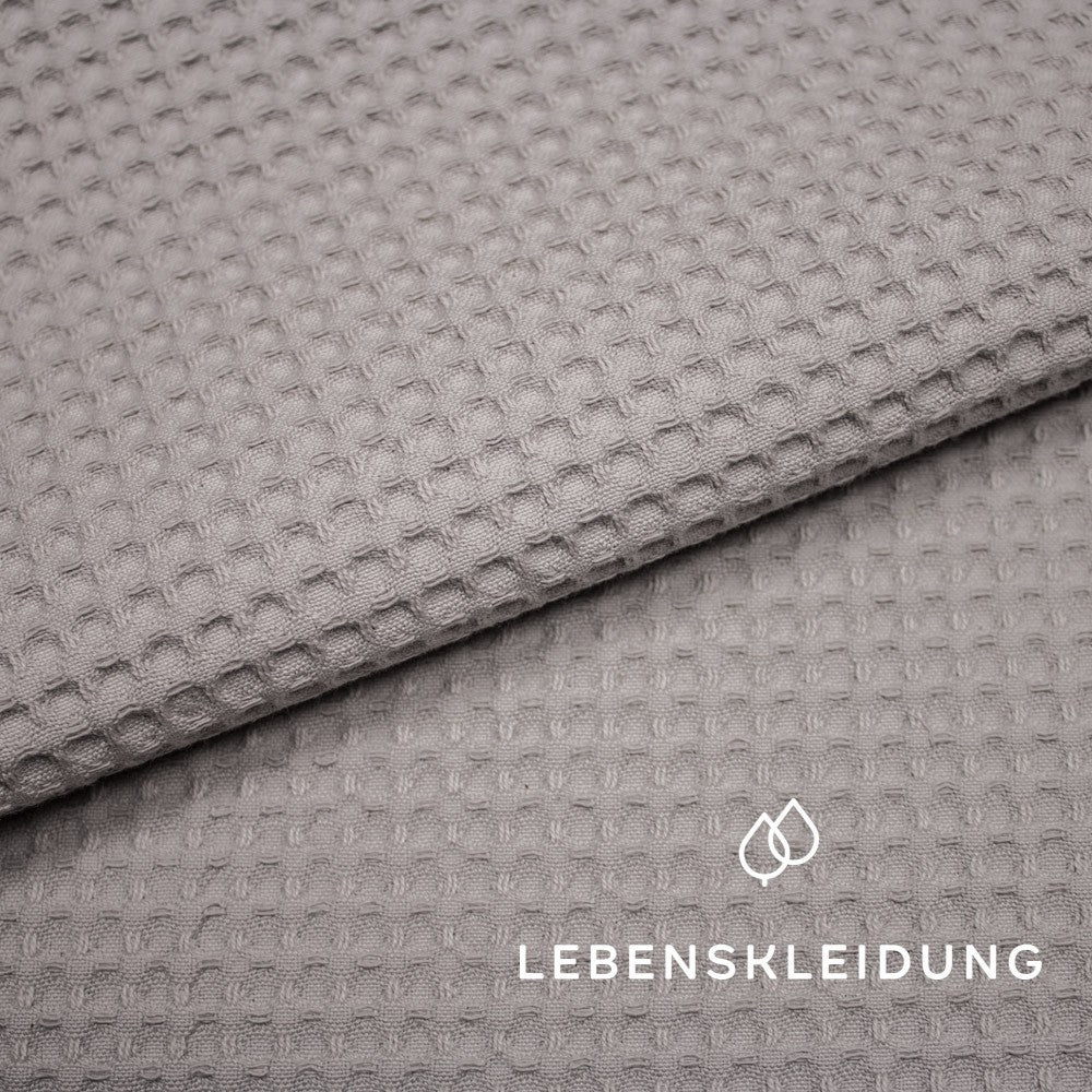 Organic waffle large - linen natural sample