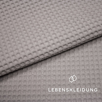 Organic waffle large - linen natural sample