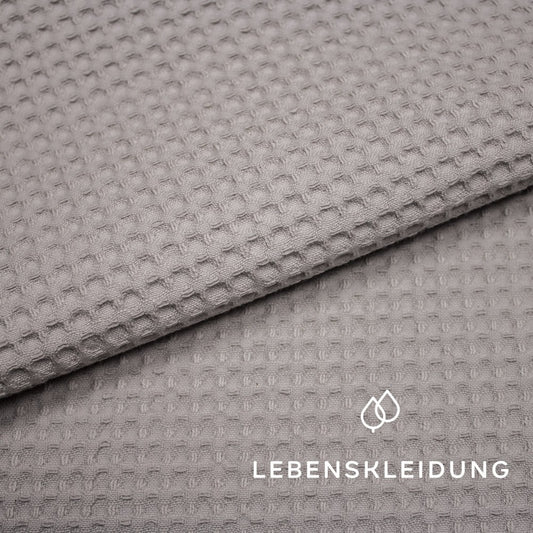 Organic waffle large - linen natural sample