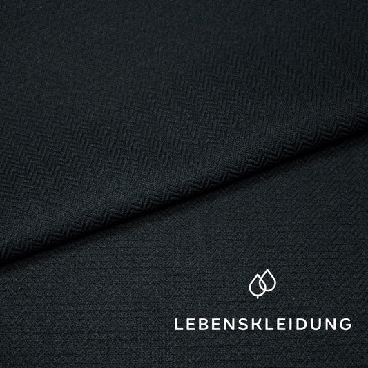 Organic wave twill - black sample