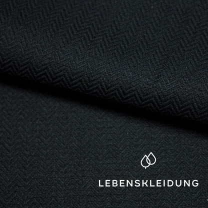 Bio Wellenköper - Schwarz Muster – Detailansicht