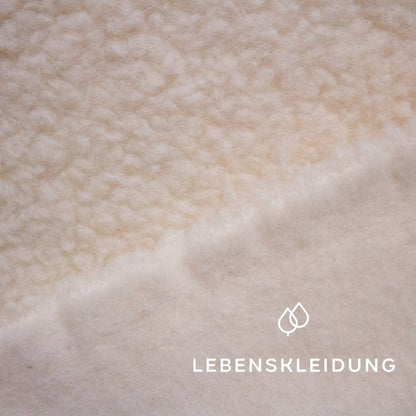 Organic Wool Plush - Ecru sample – Detail view