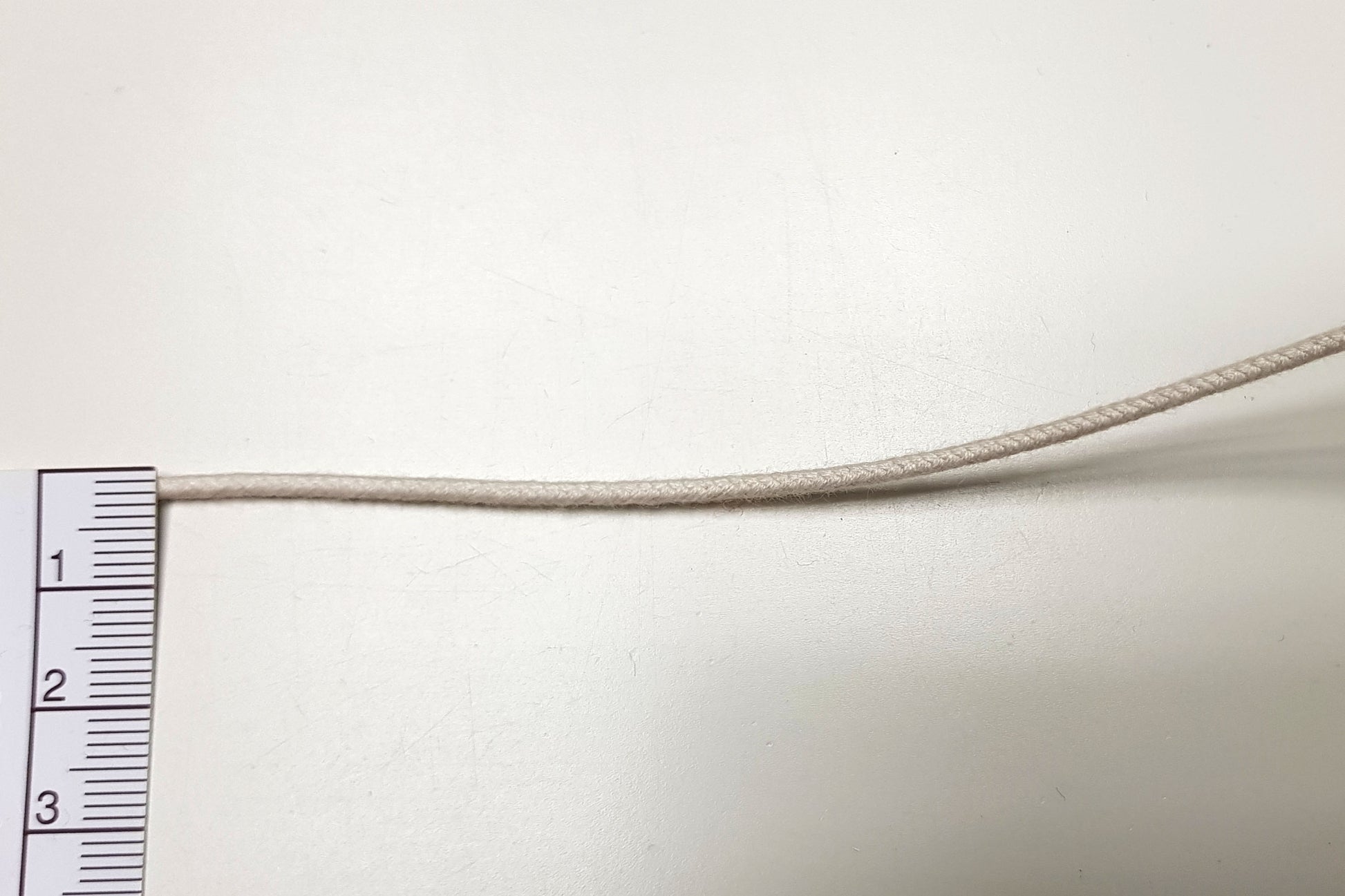 Passepoil en cordon organique - 2 mm - inélastique - écru – Vue détaillée