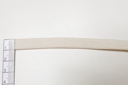 Bio Einziehgummiband - 9,5 mm - ecru - stark *GANZE ROLLE* – Detailansicht