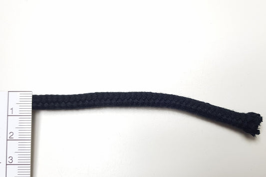 Cordon organique - 7 mm - non élastique - noir – Vue détaillée