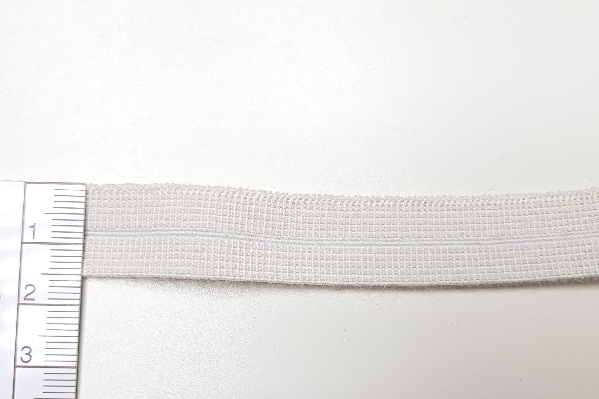 Bio Gummikippband - 15 mm - ecru