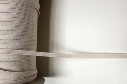 Bio Einziehgummiband - 6 mm - ecru - 180