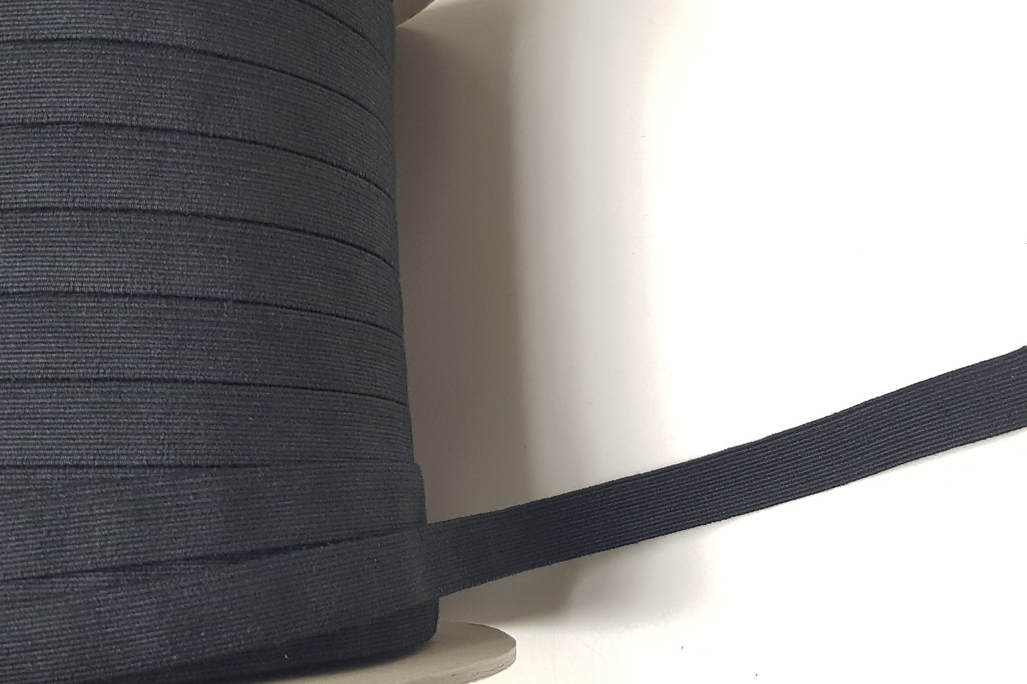 Élastique en coton biologique pour tissus légers à moyens - 13 mm - Noir