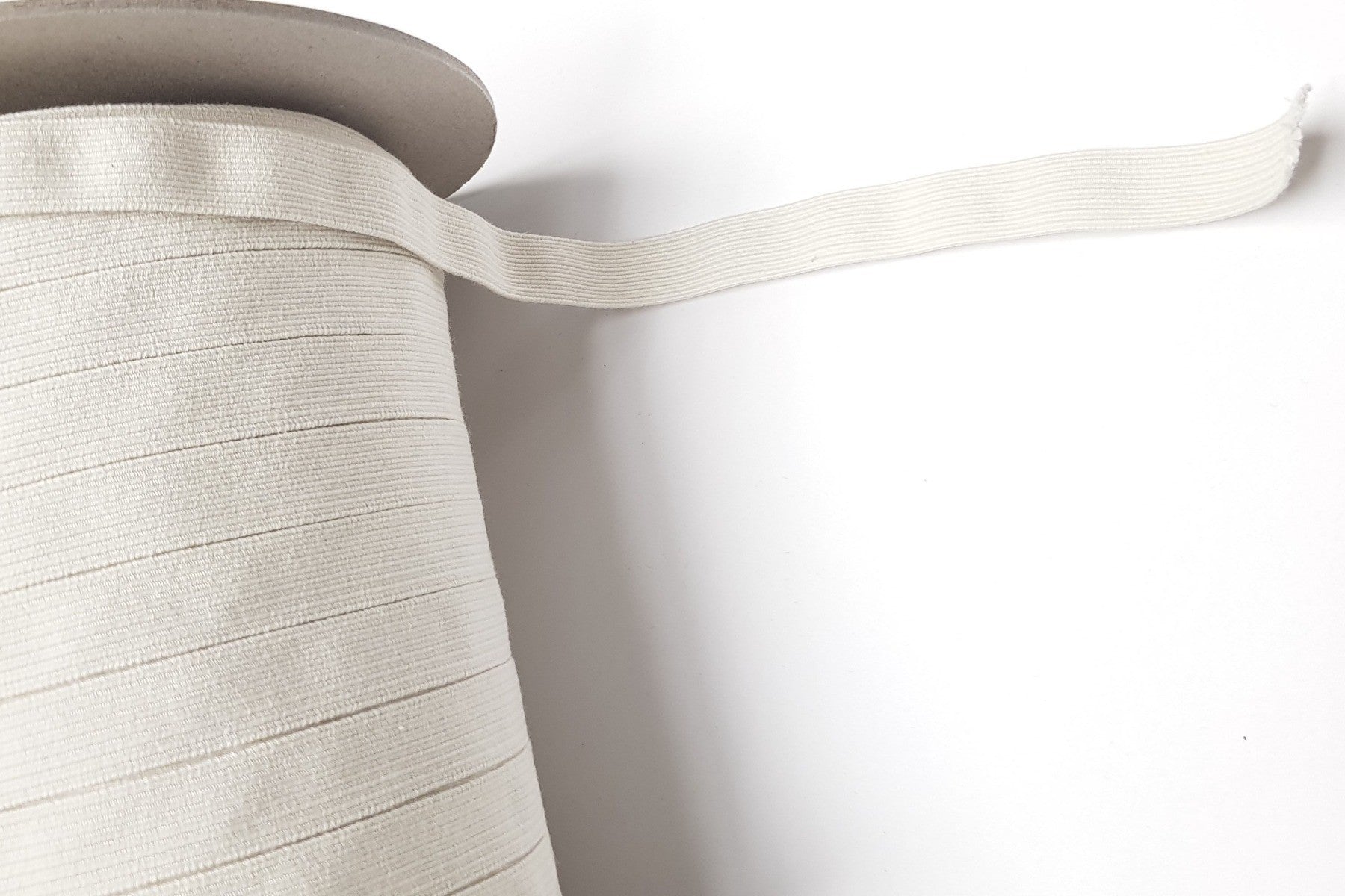 Élastique en coton biologique pour tissus légers à moyens - 13 mm - Écru