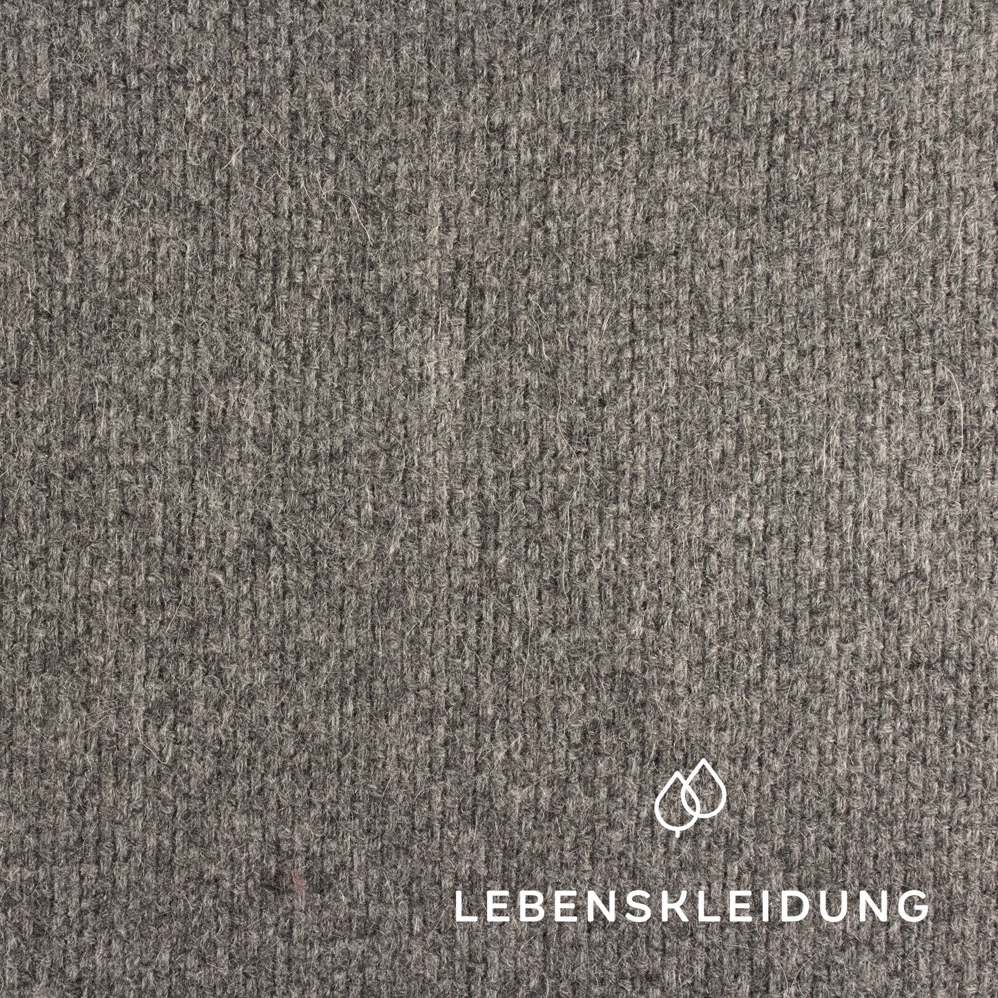 Bio Loden (Natté Loden) - Grau meliert / hell – Detailansicht