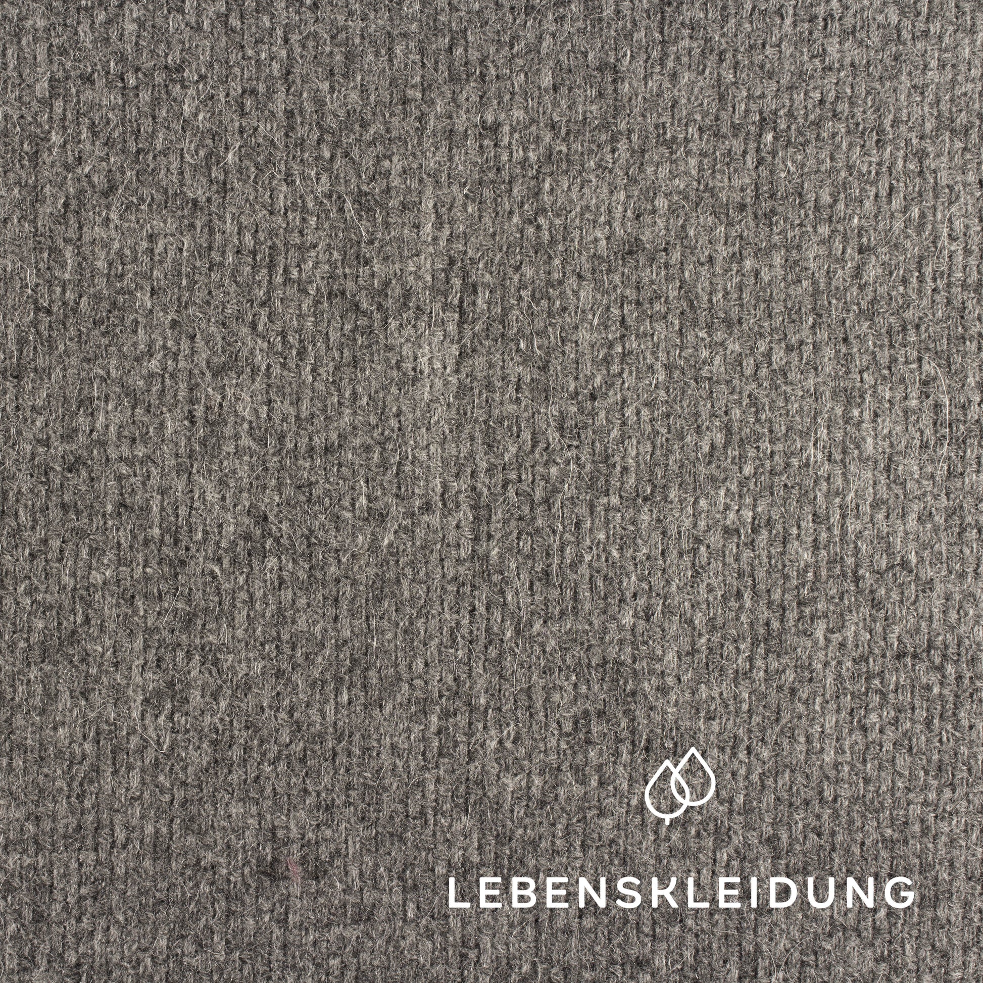 Organic Loden (Natté Loden) - Grey melange / light sample – Detail view