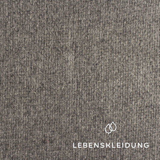 Organic Loden (Natté Loden) - Grey melange / light sample – Detail view